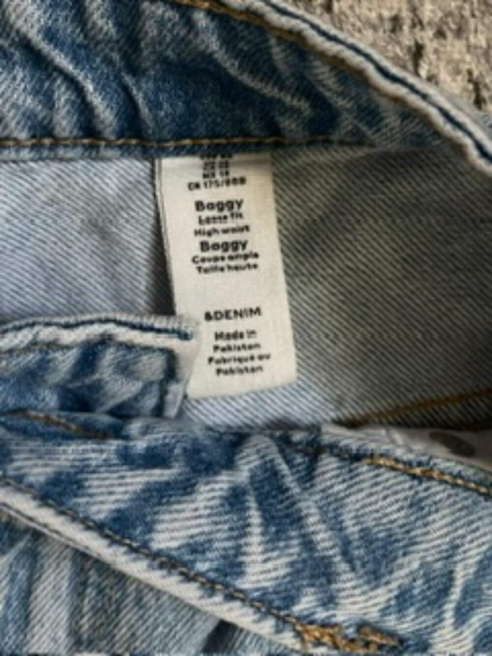 🧡3/$15 H&M &Denim Baggy Loose Fit High Waist Women's 14 - Picture 2 of 6